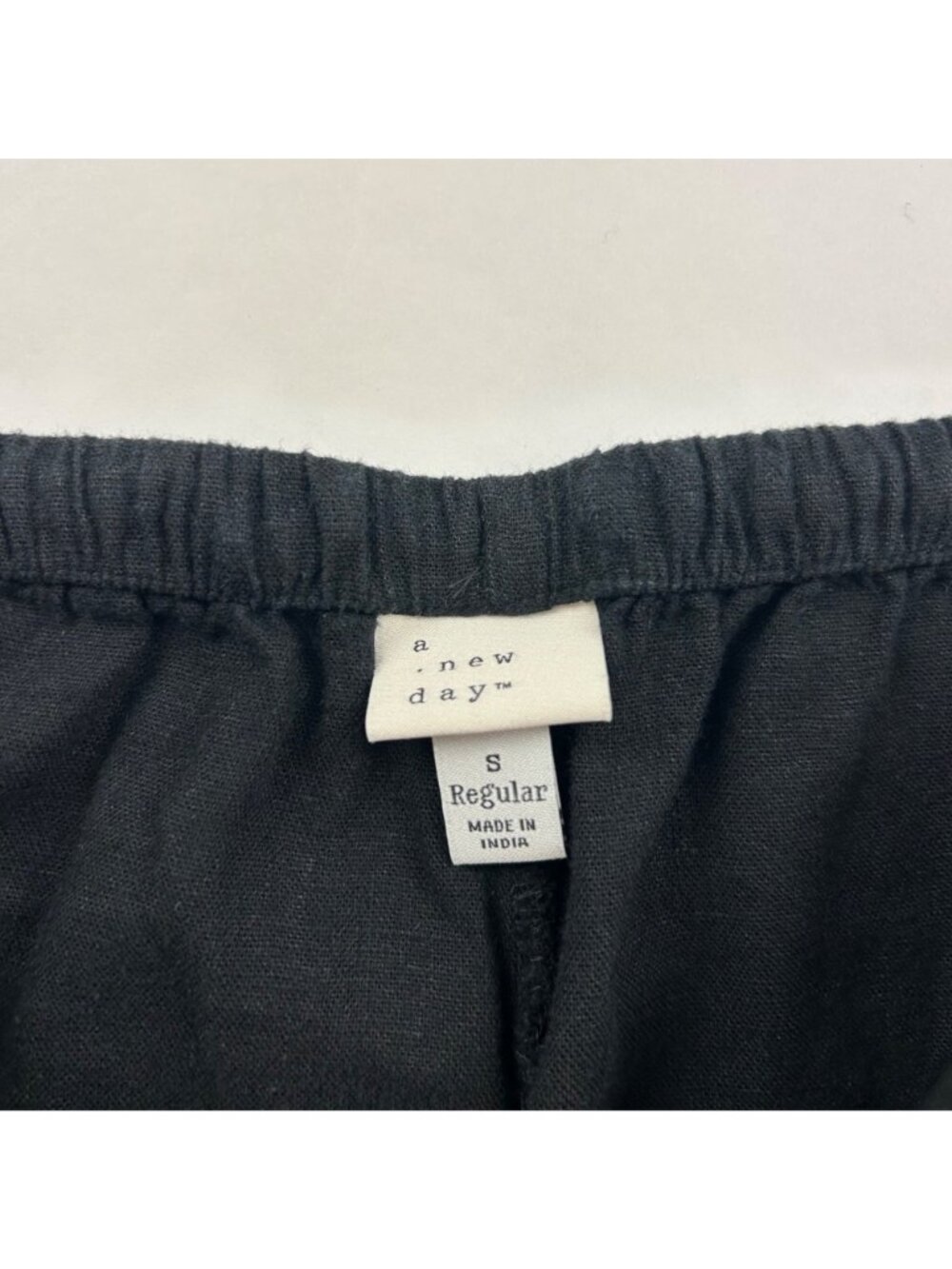 A New Day Black Linen Blend Wide Leg Lounge Pant S - Picture 4 of 8